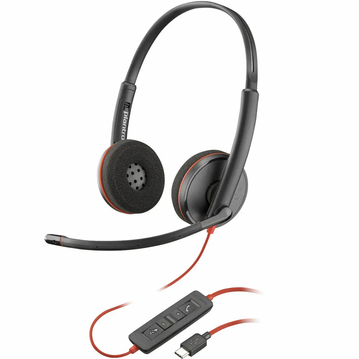 Headphones with Microphone Poly 8X228A6 Black Poly